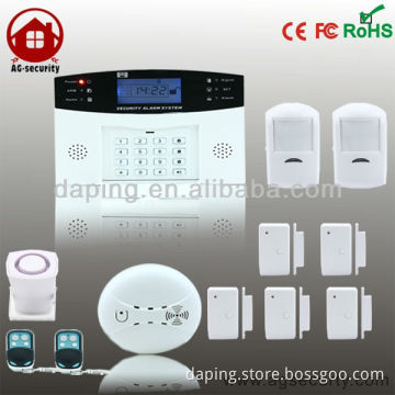 PSTN home security system fire alarm with auto dial LCD display